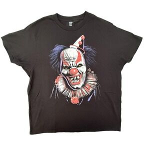Celebrate! Halloween Shirt Mens XL Black Scary Clown Graphic Horror T-Shirt